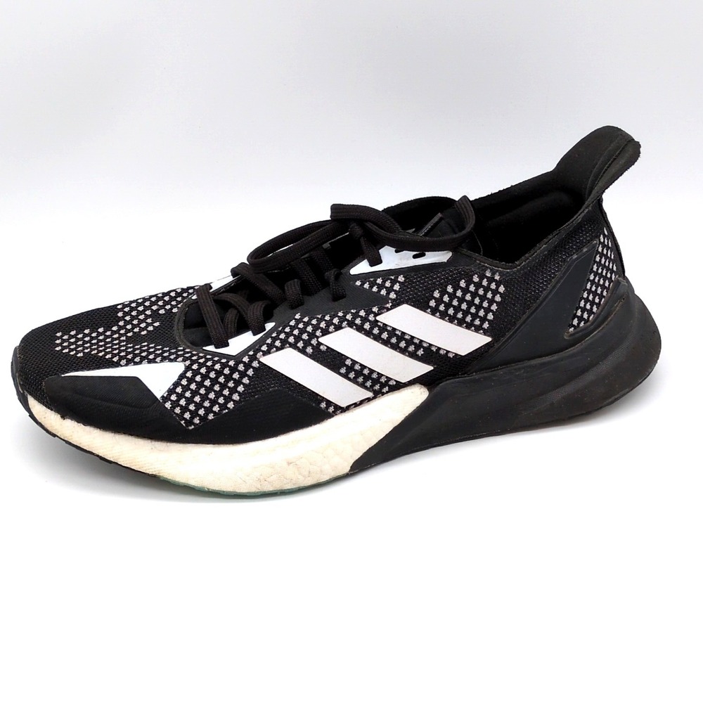Adidas Shoes Mens Black White 8 Leather‎ Training Sneakers Athletic  PWI 001001